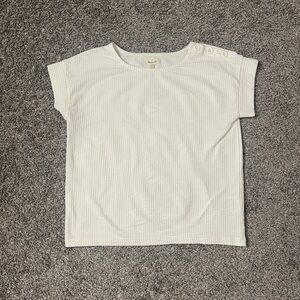 Madewell White Blouse Classic Top